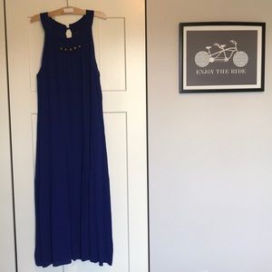 Flowing royal blue maxi dress